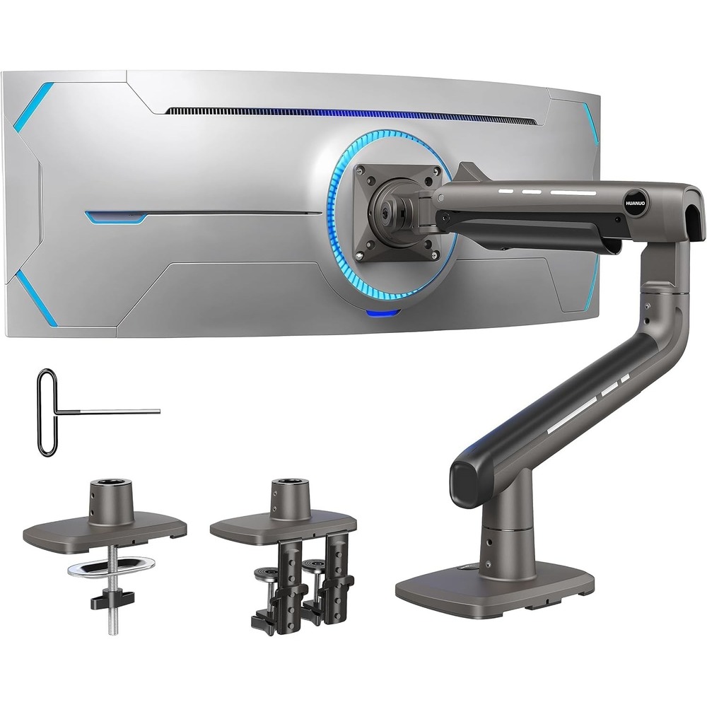 HUANUO TitanLift Heavy Duty Monitor Arm 17-49 Inch 44 lbs Ultrawide Gaming Mount